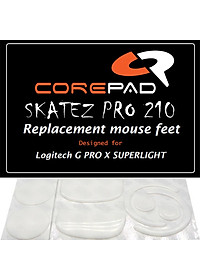 Feet chuột PTFE Corepad Skatez PRO dành cho Logitech G PRO X SUPERLIGHT 1 Wireless (2 bộ) - Hàng Chính Hãng
