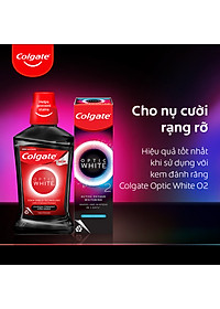 Bộ 4 Nước súc miệng Colgate trắng răng Optic White Charcoal Freshmint 500ml/chai
