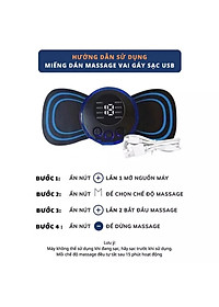 Miếng Massage Xung Điện Cổ Vai Gáy, Bắp Tay, Lưng Bằng Sung Điện đỡ đau Nhức Hiệu Qủa -Máy mat sa thân hình 10 Chế Độ