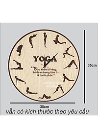 (Mẫu Mới) Đồng Hồ Treo Tường Yoga Nghệ Thuật Khắc Logo Theo Yêu Cầu