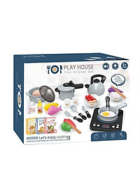 Bộ nấu ăn nhà bếp 36 chi tiết màu hồng xinh xắn đáng yêu sử dụng pin