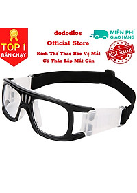 Kính Bảo Vệ Chơi Thể Thao, Bóng Rổ, Bóng Đá Chống Sương Mù, Mồ Hôi Cao Cấp - Có Thể Lắp Mắt Kính Cận - Hãng dododios
