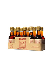 Đặc Sản Bình Thuận  - Nước Mắm Tĩn Lốc Mini Du Lịch 40N Đạm Tự Nhiên Gồm 10 Chai Thủy Tinh 60Ml Nước Mắm Rin Nguyên Chất Truyền Thống Sạch Là Cốt Nhĩ Từ Cá Cơm Than Sánh Đặc Thịt Cá Không Chất Bảo Quản - Ocop 4 Sao