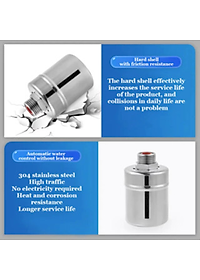 Van Phao Cơ Inox Thông Minh Thế Hệ Mới Tự Động Ngắt Khi Nước Đầy-Kèm Cuộn Su Non