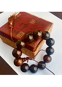 Set Vòng đeo tay Gỗ Sưa đỏ tự nhiên, kèm hộp đựng lót lụa