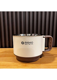 Nồi Lẩu Điện Mini 1.5L Mishio MK392 600W lòng nồi inox 304 không gỉ sét - hàng chính hãng
