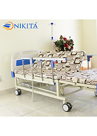 Giường bệnh nhân đa chức năng NIKITA DCN16 - Nâng đầu, Nâng chân, nghiêng trái phải, bô vê sinh, gội đầu, remote