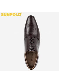 Giày Tây Nam Da Bò Thủ Công Cao Cấp SUNPOLO MU0038 (Đen, Nâu, Đỏ)