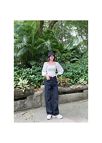 Áo Kiểu, Dài Tay, Cách Điệu Nhún Ngực, Eo, Tay Áo, Màu Trắng - Lovadova 21B04C001