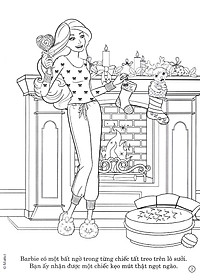 Bộ Sách Tô Màu Khổ Lớn Berbie - 50 Đề Can Bóc Dán Đề Can (Bộ 3 Cuốn)