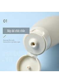 Set 3 Lọ chiết mỹ phẩm, dầu gội du lịch siêu tiện lợi dung tích 60ml kèm túi zip