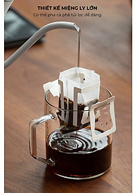 Ly thủy tinh uống trà cà phê 360ml CAFE DE KONA