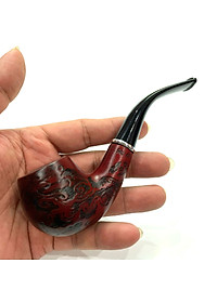 Tẩu hút thuốc bằng gỗ khắc hoa văn cao cấp