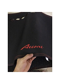 Thảm Taplo Hyundai Accent 2017-2023 loại da dày cao cấp 3 lớp chống trượt Da Carbon đen