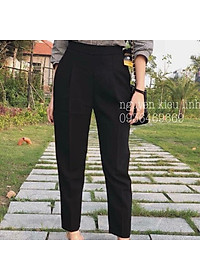 Quần baggy nữ lưng cao công sở đẹp Doloxi khóa sườn cạp chun sau co giãn Q435