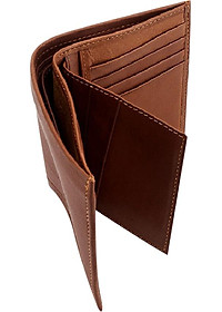 Ví Nam Kiểu Đứng Sọc Ngang Huy Hoàng HT2138 (12.5 x 10 cm) - Da Bò
