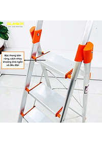 Thang nhôm ghế gia đình 4 bậc SUMIKA SK304 - Chiều cao 1.0m, tải trọng 150kg