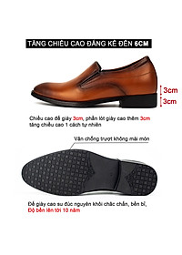 Giày lười da tăng chiều cao nam Bụi Leather G112 - Da bò Nappa cao cấp - Bảo hành 12 tháng