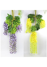 Hoa tử đằng dây treo dài 110cm - Hoa giả lụa trang trí lễ kết hôn, sự kiện, nhà hàng, tiệc cưới, ngoại thất, làm giàn