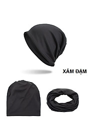 Mũ trùm đầu thun trơn đa năng, Khăn trùm đầu phù hợp cả nam và nữ