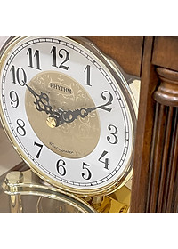 Đồng hồ để bàn Nhật Bản Rhythm CRH176NR06, Kt 23.5 x 28.0 x 15.0cm, 2.5kg Vỏ gỗ. Dùng Pin.