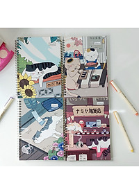 Sổ tay lò xo mèo A5 160 trang Bộ sưu tập sổ ghi chép mẫu mèo Nhật Bản anime học sinh-B113