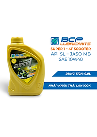 Combo Chai Nhớt Xe Máy Ga BCP 10W40, API SL (0.8L) + Phụ Gia Làm Sạch Bình Xăng Và Hệ Thống Dẫn Nhiên Liệu Xe Máy BCP S Ultra (60ml)