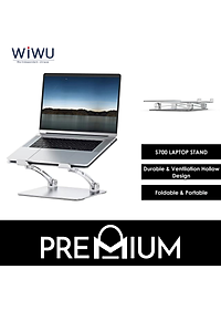 Giá đỡ tản nhiệt cho Macbook Laptop hiệu Wiwu S700 Adjustable Laptop Stand (Laptop 9 inch đến 17 inch giúp tản nhiệt, chất liệu nhôm nguyên khối, thiết kế công thái học chống mỏi cổ khi làm việc) - hàng nhập khẩu