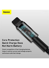 Cáp sạc nhanh, siêu bền C to IP 20W Baseus Tungsten Gold dùng cho iPhone 12/ iP11 Series/ iPXS Max (20W, Fast Charging & Data Cable)- Hàng chính hãng