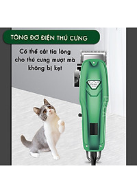 Tông đơ cắt tỉa lông thú cưng chuyên nghiệp Kemei KM-CW22 cắm điện trực tiếp kèm bộ phụ kiện lược, kềm dũa cắt móng thú cưng, lược kéo,...dùng cạo lông chó mèo tiện lợi