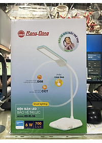 Đèn học để bàn Rạng Đông RD-RL-36 chống cận thị, công suất 6W cảm ứng, 3 cấp 4 màu ánh sáng, Chip LED Samsung (Màu Xanh Ngọc)