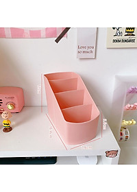 Hộp bút đa năng nhiều ngăn hộp đựng bút để bàn nhựa kiểu Hàn Quốc decor phòng