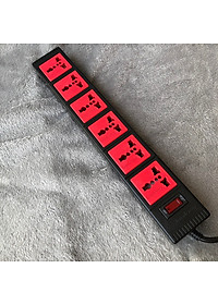 Ổ Cắm 6 Lỗ 3 Chấu Dây 2 Mét Điện Quang ĐQ ESK 2BR 63ECO - Đen Đỏ