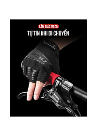 Găng Tay Bao Tay Xe Đạp Nửa Ngón Hở Chống Trơn Trượt Với Thiết Kế Thoáng Khí, Hút Mồ Hôi, Đàn Hồi Chống Sốc Cho Xe Đạp Thể Thao MTB, Địa Hình