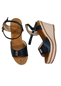 Giày Sandal Nữ Đế Xuồng HÀ NAM Da Bò Thật Thời Trang Cao Cấp  9cm DNU2143