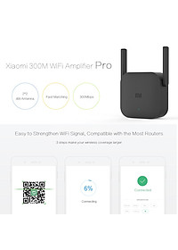 Thiết Bị Kích Sóng Xiaomi Wifi Repeater Pro 300Mbps 2.4G Với 2 Ăng Ten Phát Sóng Xa Hơn Khỏe Hơn Bộ Kích Sóng Wifi Xiaomi Pro