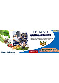 Thuốc nhuộm tóc LETMIMO phủ bạc tại nhà 22 loại thảo mộc Nâu Đen_2N, Hộp 5 Gói + Quà tặng 1 khăn gội bestke 83*33cm