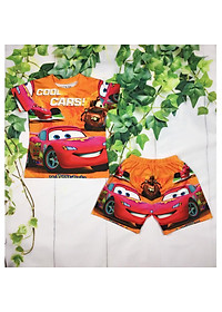 Set đồ bộ bé trai hình Mc queen- Mcqueen từ 10-55kg - quần áo vải thun lạnh - HNStore115
