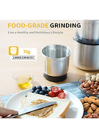 Máy xay hạt cà phê và gia vị đa năng cao cấp thương hiệu Shardor CG725S - Chất liệu: Thép không gỉ 304 - Công suất 200W - Hàng Nhập Khẩu