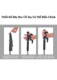 Gậy Leo Núi Dã Ngoại KUNBE Có Thể Điều Chỉnh Độ Dài Phù Hợp Địa Hình Đi Phượt, Đi Chùa, Du Lịch