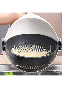 Bộ Nạo Rau Củ Đa Năng Kèm Rổ Đựng và Chậu 9 in 1, Bào Củ Quả Tiện Lợi Kiểu Dáng Sang Trọng - hàng loại 1 - Chính Hãng MINIIN