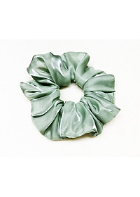 Cột tóc xanh ngọc bích  ánh kim - cột tóc cánh bèo lớn  nổi bật - cột tóc srunchies mẫu mới