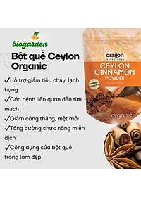 Bột quế Ceylon hữu cơ 150gr - Dragon  Superfoods