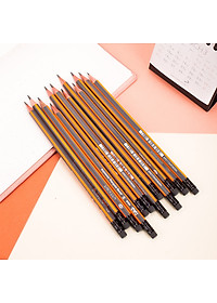 Bút 2B kèm tẩy Deli - sọc neon nhiều màu - 12 cây/hộp - E37013 / E37014 / E37015 / E37016/ E37000/ E58103/ E10902