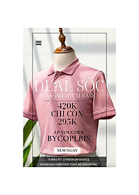Áo Thun Polo Nam Cổ Bẻ Xanh Cyan BY COTTON Cyan Basic Polo