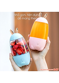 Máy xay sinh tố cầm tay đa năng tai thỏ xinh xắn Bunny  ( 50W - 300ml ) - Hàng Chính Hãng