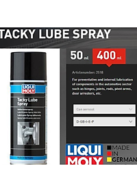 Chai xịt mỡ bò nước cho chốt cửa , bản lề Liqui Moly Tacky Lube Spray 2518- 400ml