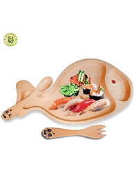 Khay Ăn Cho Em Bé Hình Con Cá Bằng Gỗ Beech - Đồ Gỗ Nhà Bếp Thương Hiệu Trường Sơn