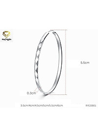 Bông tai bạc Ý 925 Huệ Ngân - Vòng tròn cá tính RYE30001