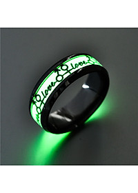 Nhẫn nam dạ quang hình cặp đôi